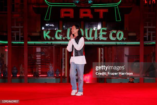 Alexander Wang is seen on the runway during the Alexander Wang "Fortune City" Runway Show on April 19, 2022 in Los Angeles, California.