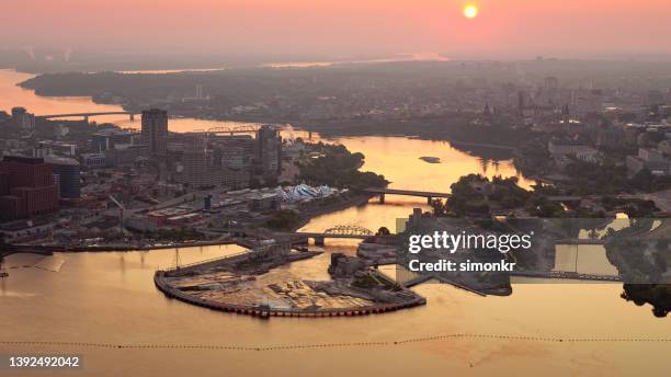 view of chaudière falls with cityscape - ottawa skyline stock pictures, royalty-free photos & images