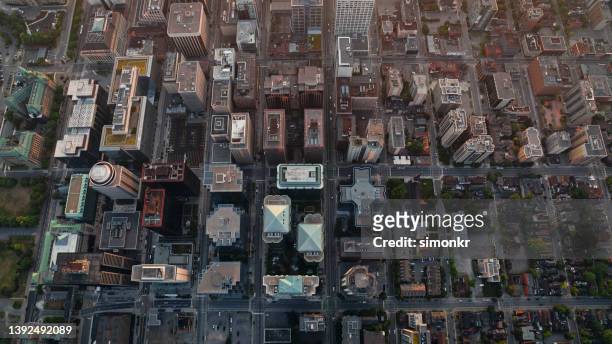 view of downtown skyscraper in ottawa - city overhead view stock pictures, royalty-free photos & images