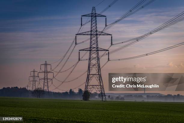 electricity pylon - elnät bildbanksfoton och bilder