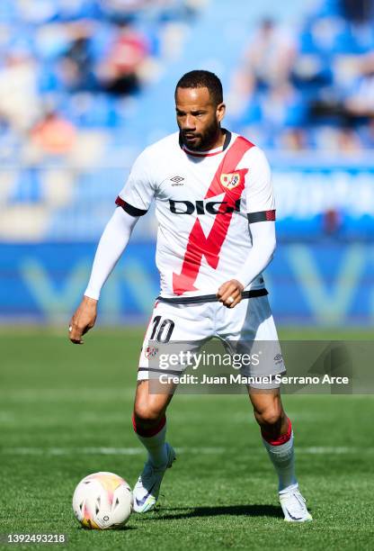 Tiago Manuel Dias Correia 'Bebe' of Rayo Vallecano in action during the LaLiga Santander match between Deportivo Alaves and Rayo Vallecano at Estadio...