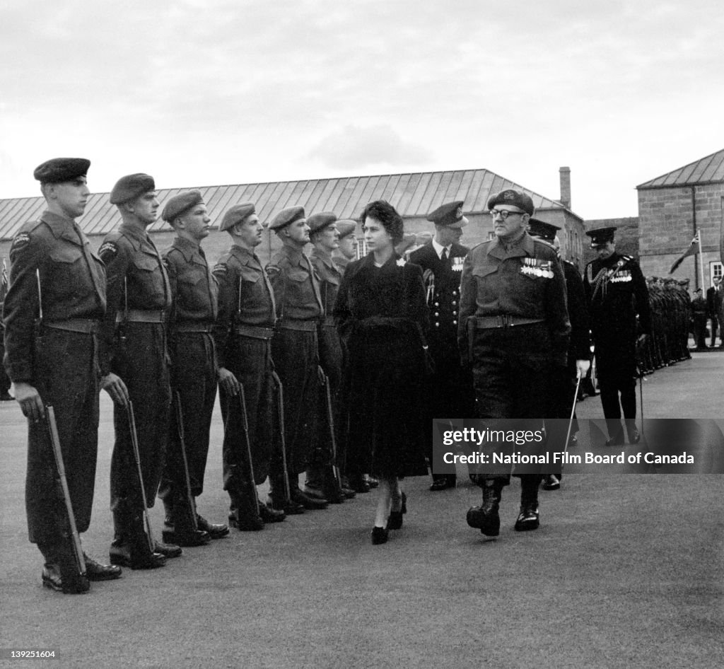 Princess Elizabeth Inspects Canadian Troops