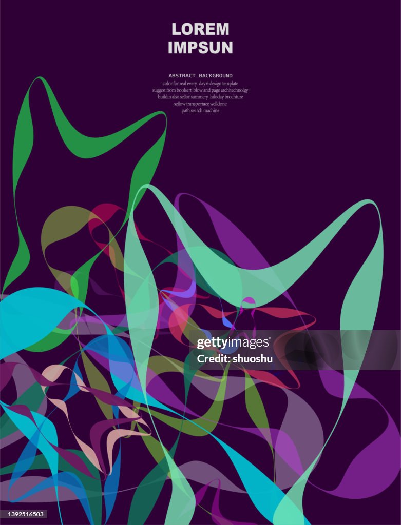 Color Ribbons Abstract Overlay Abstract Color Curve Ribbon Pattern Design Element Background High-Res ...