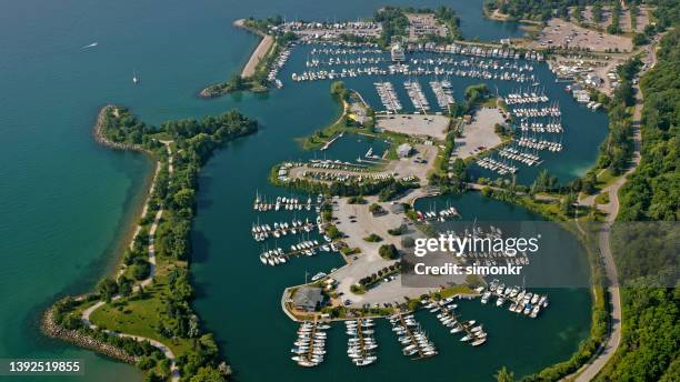 bluffer's park marina - lake ontario stock pictures, royalty-free photos & images