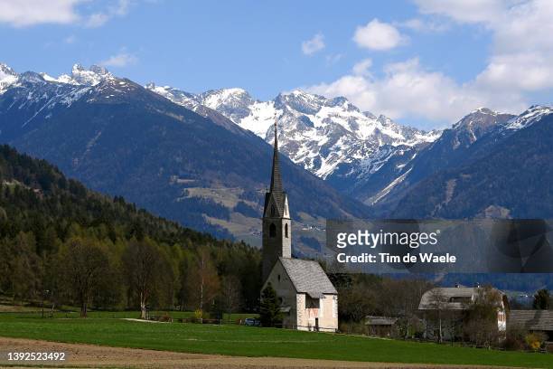 General view of Bruneck landscape during the 45th Tour of the Alps 2022 - Stage 3 a 154,6km stage from Lana to Villabassa / #TouroftheAlps / on April...