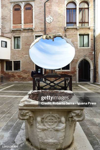 General view of the english-indian artist Anish Kapoor retrospective anthologial exhibition "Anish Kapoor" at the Gallerie dell'Accademia on April...