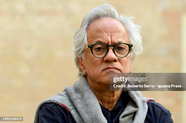 English-indian artist Anish Kapoor attends his retrospettive anthological exhibition preview at Galleria dell'Accademia Museum on April 19, 2022 in...