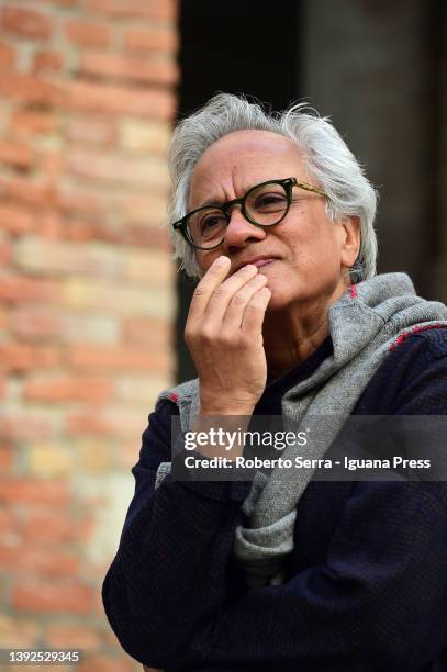 English-indian artist Anish Kapoor attends his retrospettive anthological exhibition preview at Galleria dell'Accademia Museum on April 19, 2022 in...