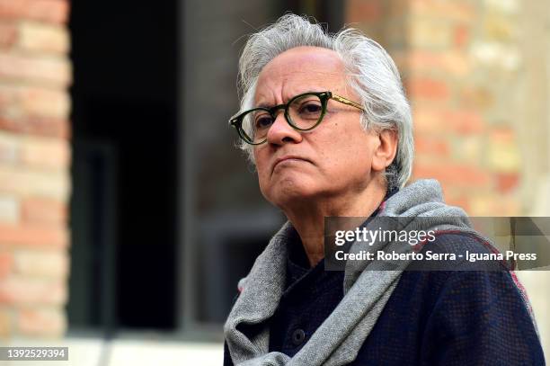 English-indian artist Anish Kapoor attends his retrospettive anthological exhibition preview at Galleria dell'Accademia Museum on April 19, 2022 in...