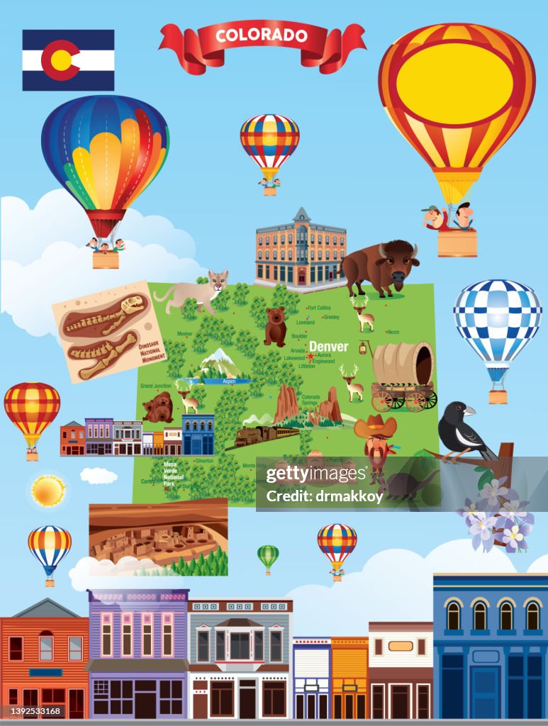 Cartoon Map of Colorado
