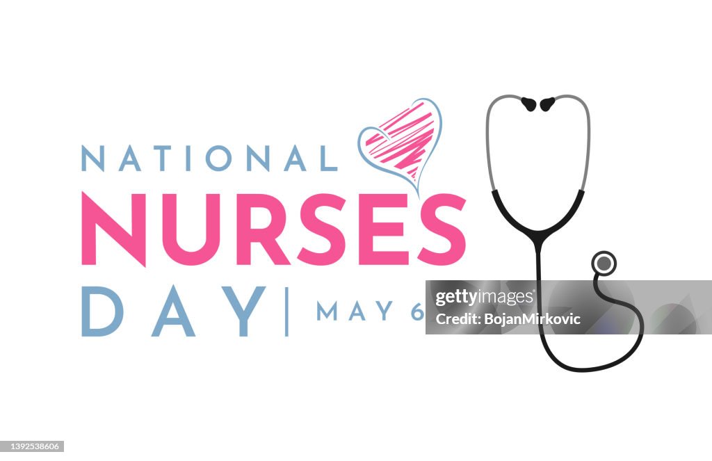 National Nurses Day card. Vector