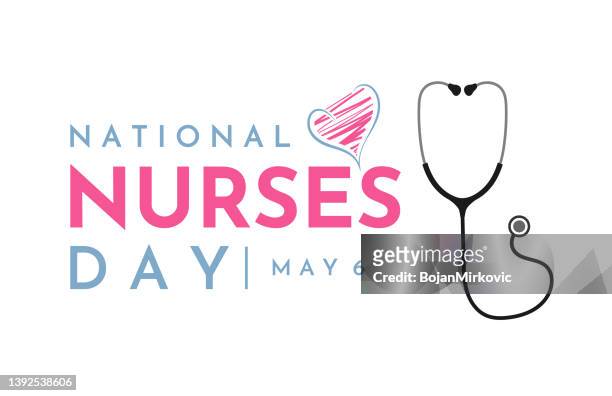 national nurses day card. vector - week stock illustrations