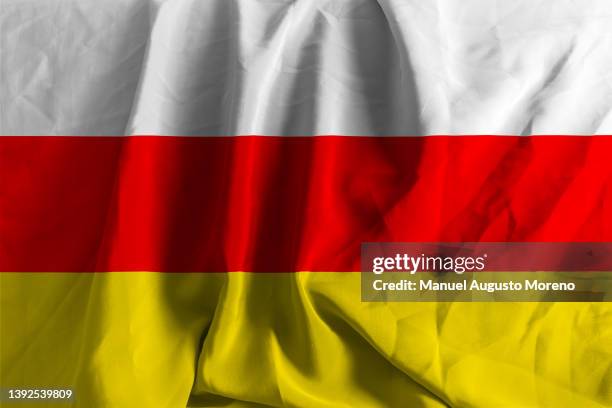 flag of the unrecognized republic of south ossetia - ossetia stock pictures, royalty-free photos & images