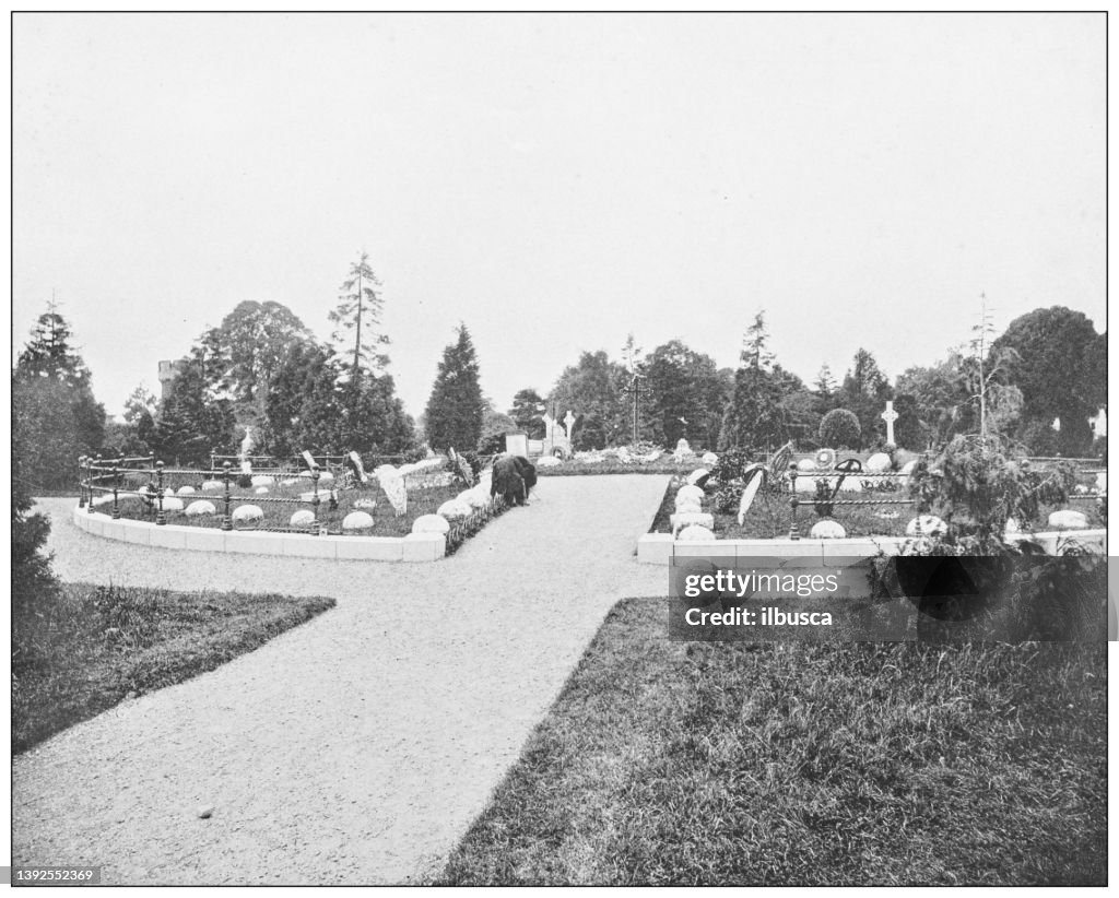 Antique photograph of Ireland: Parnell's Grave, Glasnevin Cemetery, Dublin