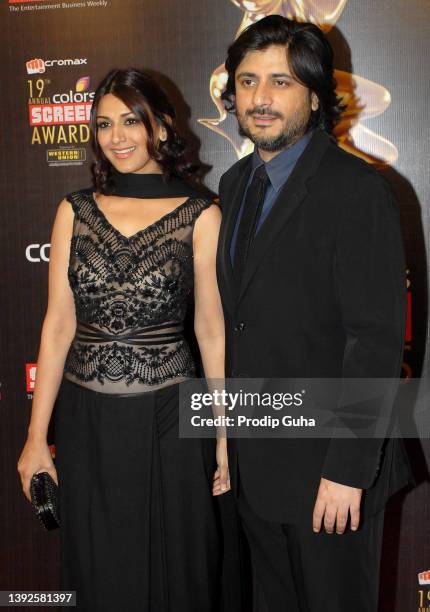 Sonali Bendre and Goldie Behl attend the 'colors screen awards' on January 12, 2013 in Mumbai, India.