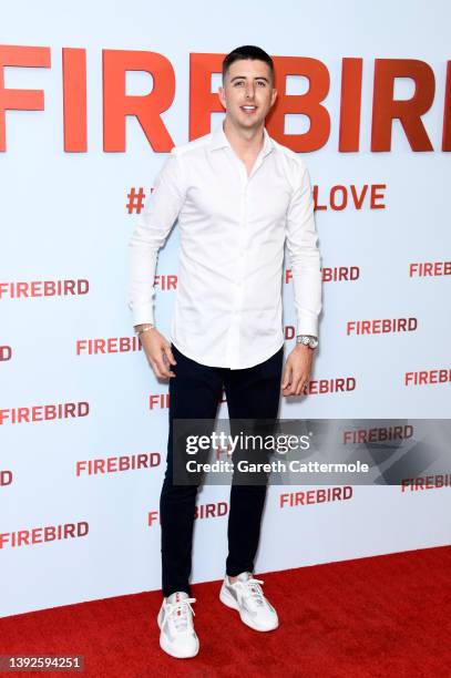 Ashley Glazebrook attends the UK Premiere of 'Firebird' at Ham Yard Hotel on April 20, 2022 in London, England.