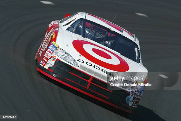 Jimmy Spencer drives his Chip Ganassi Racing Target Dodge Intrepid R/T during practice for the New Hampshire 300, part of the NASCAR Winston Cup...
