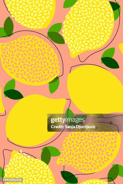 illustrations, cliparts, dessins animés et icônes de lemons motif - lemon pattern