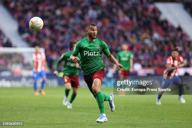 Luis Suarez of Granada in action during the spanish league, La Liga Santander, football match played between Atletico de Madrid and Granada CF at...