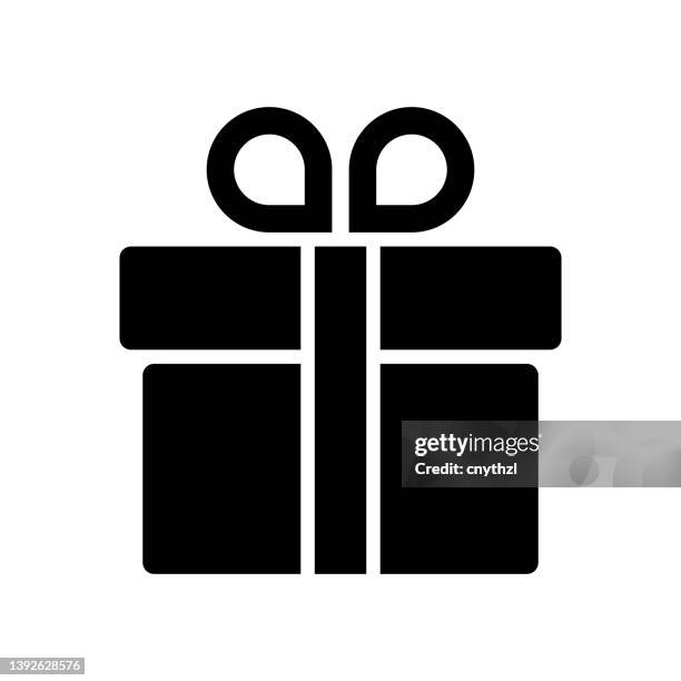 symbol "geschenkbox" - geschenkkarton stock-grafiken, -clipart, -cartoons und -symbole