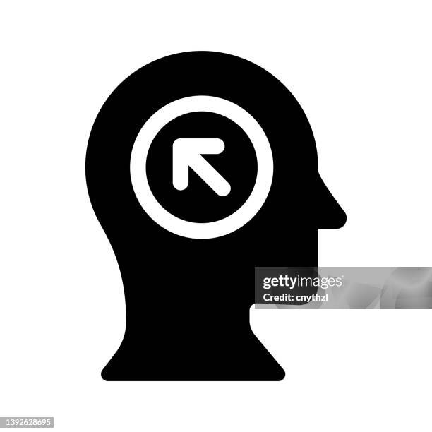 mentoring related icon - thinking hard stock illustrations