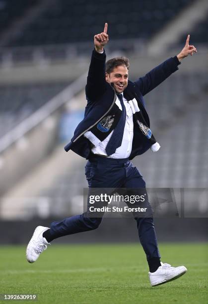 Newcastle United co owner Jamie Reuben in footballing action on the pitch after the Premier League match between Newcastle United and Crystal Palace...