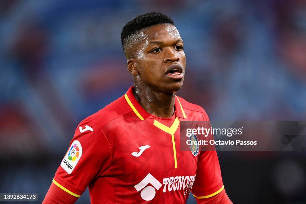 Florentino Luís of Getafe CF in action during the LaLiga Santander match between RC Celta de Vigo and Getafe CF at Abanca-BalaÌdos on April 20, 2022...