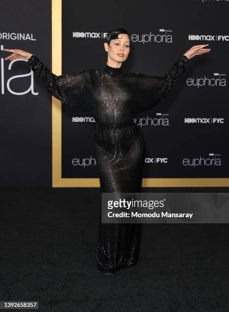 Alexa Demie attends the HBO Max FYC event for "Euphoria" at Academy Museum of Motion Pictures on April 20, 2022 in Los Angeles, California.