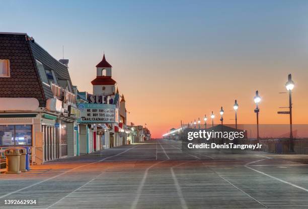 ocean city boardwalk - new jersey beach stock pictures, royalty-free photos & images