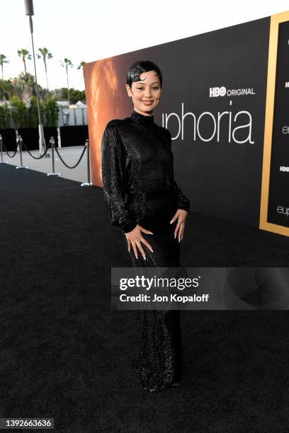 Alexa Demie attends HBO Max "Euphoria" FYC on April 20, 2022 in Los Angeles, California.