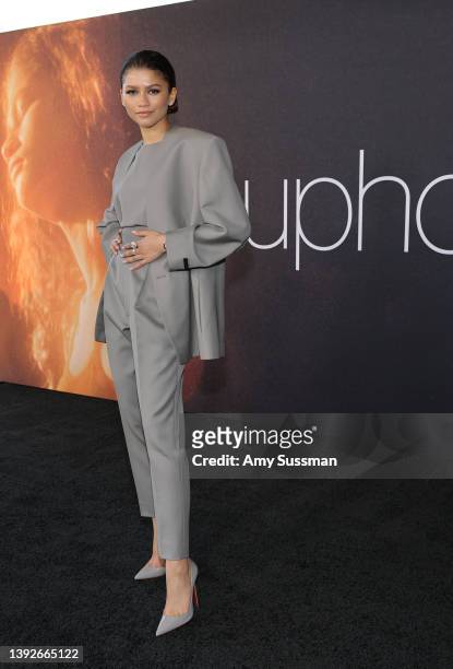 Zendaya attends the HBO Max FYC event for "Euphoria" at Academy Museum of Motion Pictures on April 20, 2022 in Los Angeles, California.