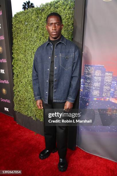 Actor Damson Idris attends the 2022 Pan African Film And Arts Festival - FX's "Snowfall" Season 5 Finale at Cinemark Baldwin Hills on April 20, 2022...