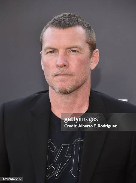 Sam Worthington attends Premiere Of FX's "Under The Banner Of Heaven" at The Hollywood Athletic Club on April 20, 2022 in Hollywood, California.