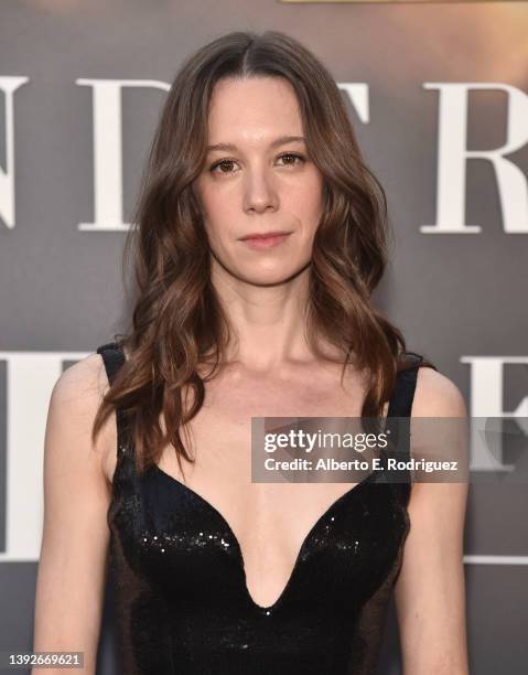 Chloe Pirrie attends Premiere Of FX's "Under The Banner Of Heaven" at The Hollywood Athletic Club on April 20, 2022 in Hollywood, California.