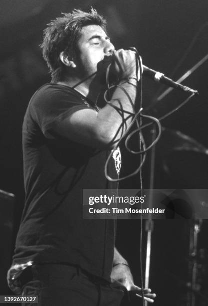 Chino Moreno of Deftones performs during Rock 105.3's "When Bands Attack at Coors Amphitheatre on September 28, 2001 in Chula Vista, California.