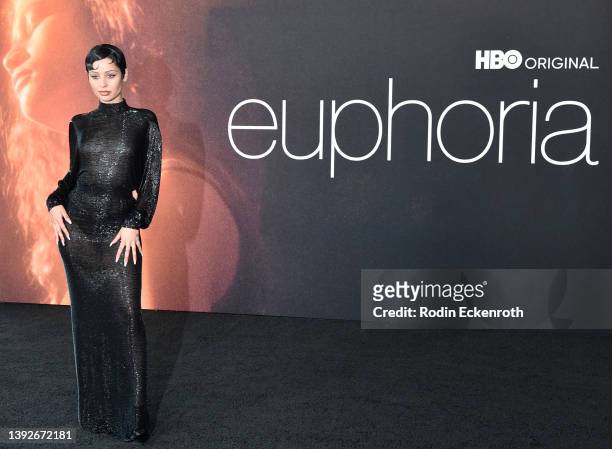 Alexa Demie attends the HBO Max FYC event for "Euphoria" at Academy Museum of Motion Pictures on April 20, 2022 in Los Angeles, California.