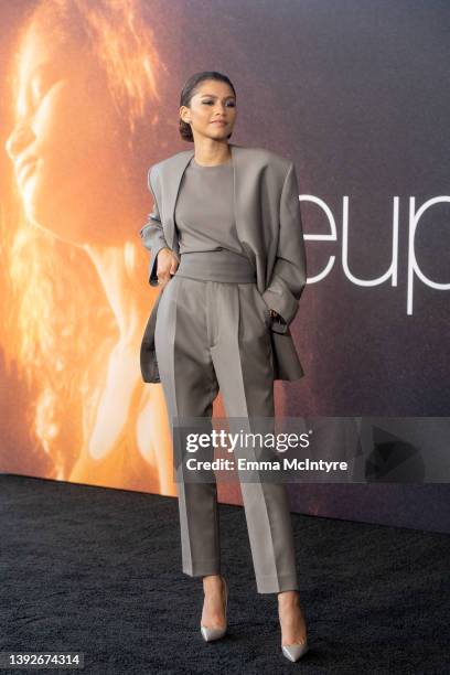 Zendaya attends the HBO Max FYC event for 'Euphoria' at Academy Museum of Motion Pictures on April 20, 2022 in Los Angeles, California.