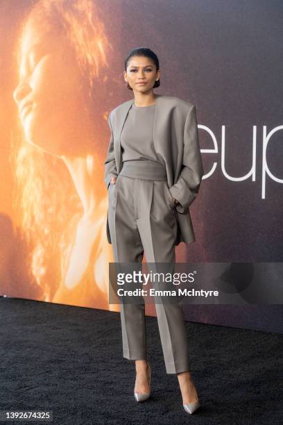 Zendaya attends the HBO Max FYC event for 'Euphoria' at Academy Museum of Motion Pictures on April 20, 2022 in Los Angeles, California.