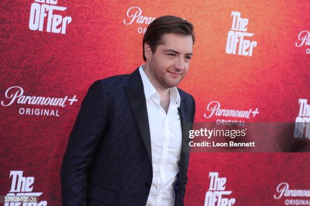 Michael Gandolfini attends Paramount+ new series "The Offer" Los Angeles premiere at Paramount Studios on April 20, 2022 in Los Angeles, California.