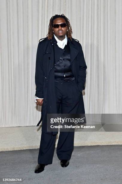 Gunna attends a celebration of the Lola bag, hosted by Burberry & Riccardo Tisci on April 20, 2022 in Los Angeles, California.