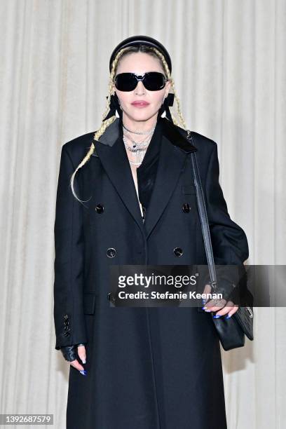 Madonna attends a celebration of the Lola bag, hosted by Burberry & Riccardo Tisci on April 20, 2022 in Los Angeles, California.