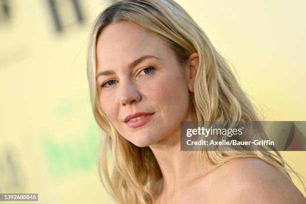 Adelaide Clemens attends the Premiere of FX's "Under The Banner Of Heaven" at Hollywood Athletic Club on April 20, 2022 in Hollywood, California.