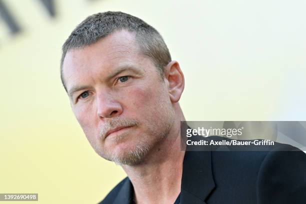 Sam Worthington attends the Premiere of FX's "Under The Banner Of Heaven" at Hollywood Athletic Club on April 20, 2022 in Hollywood, California.