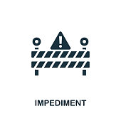 Impediment icon. Simple element from agile method collection. Filled Impediment icon for templates, infographics and more