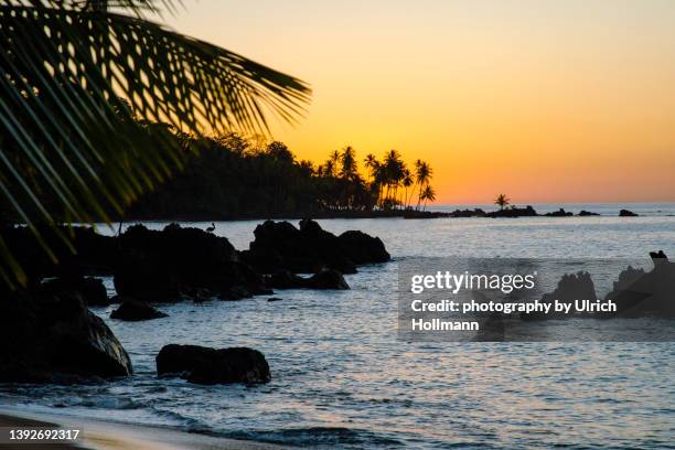 sunset over osa peninsula, costa rica - puntarenas fotografías e imágenes de stock