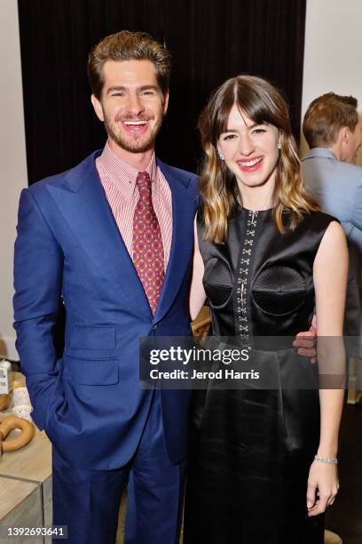 Andrew Garfield and Daisy Edgar-Jones attend the Premiere of FX's "Under The Banner Of Heaven" - After Party on April 20, 2022 in Hollywood,...