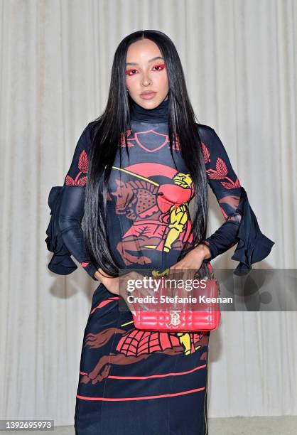 Tinashe attends a celebration of the Lola bag, hosted by Burberry & Riccardo Tisci on April 20, 2022 in Los Angeles, California.