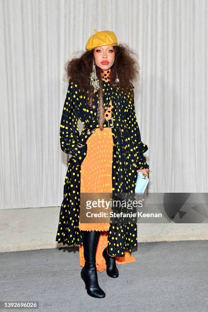 Erykah Badu attends a celebration of the Lola bag, hosted by Burberry & Riccardo Tisci on April 20, 2022 in Los Angeles, California.