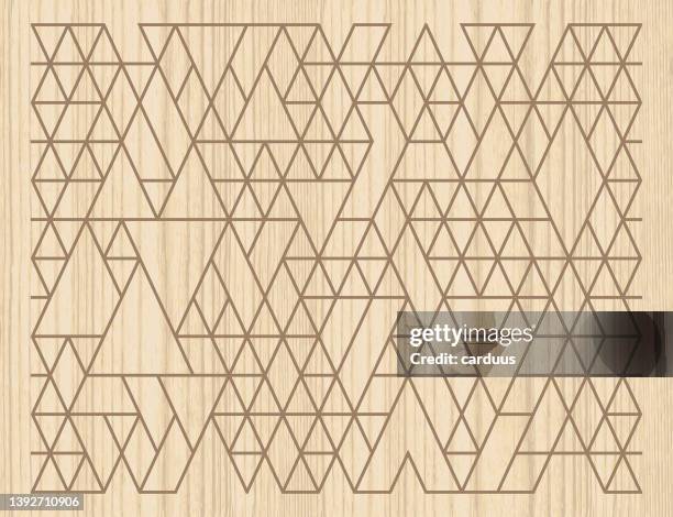 wood textured geometric pattern - wainscoting background stock illustrations