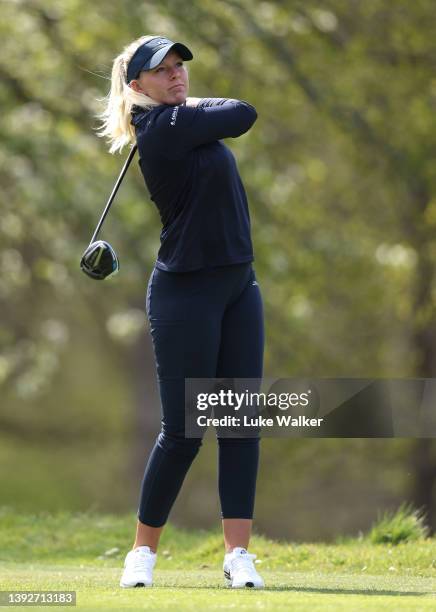 Cloe Frankish in action during The Rose Ladies Series at Brokenhurst Manor Golf Club on April 20, 2022 in Brockenhurst, England.